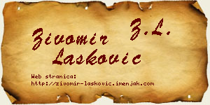 Živomir Lasković vizit kartica